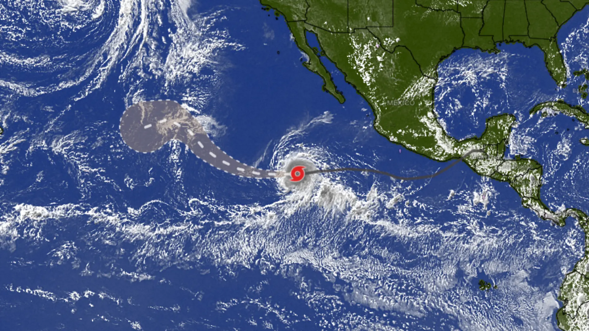 Huracán Kristy se intensifica a categoría 4 mientras se aleja de México